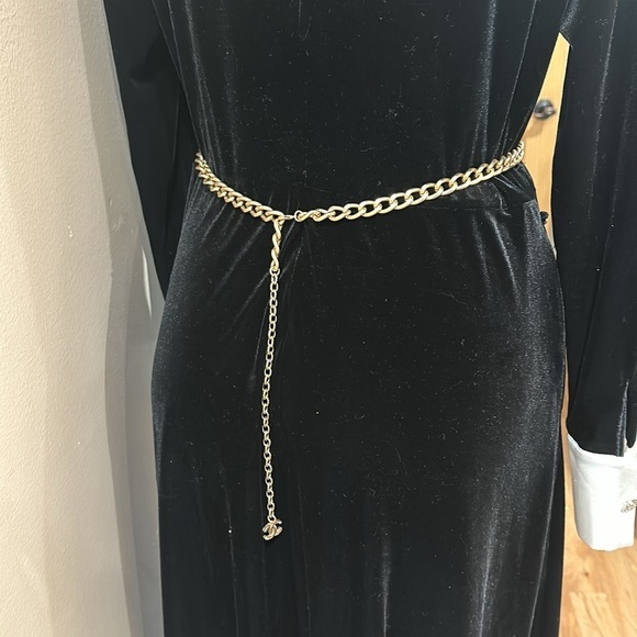 Gold  color Chain Belt with Red and Green Accents - Picture 4 of 8